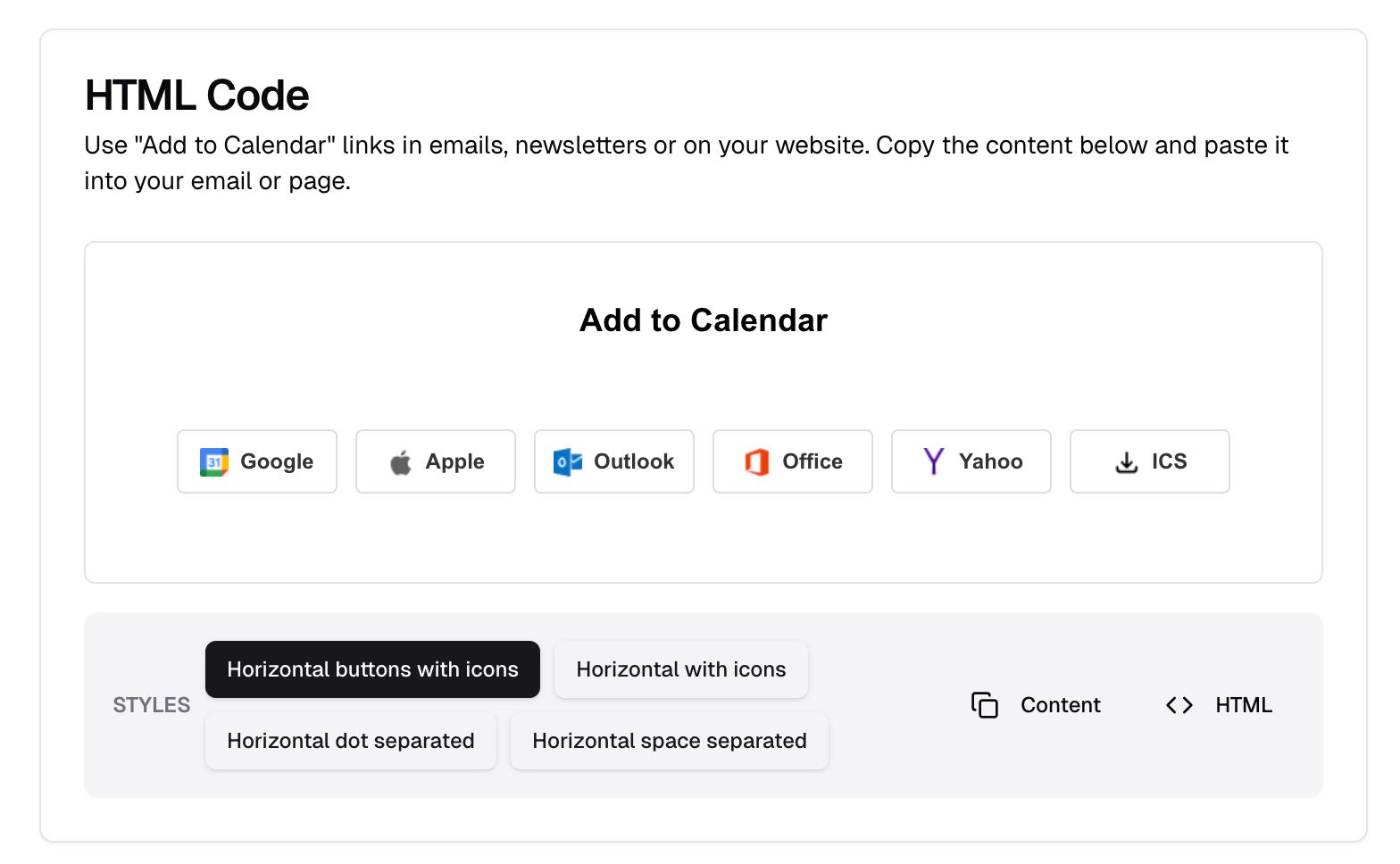 Add to Calendar Button