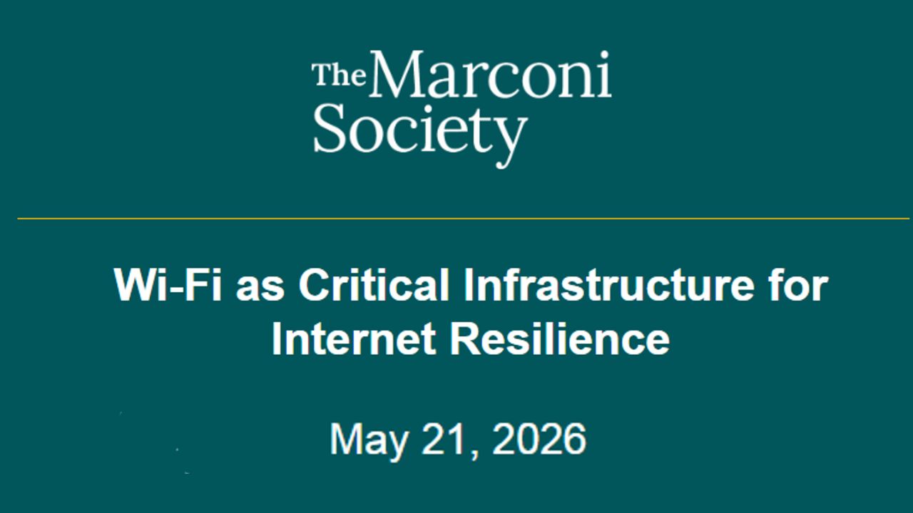 Marconi Society - Wi-Fi as Critical Infrastructure for Internet Resilience image