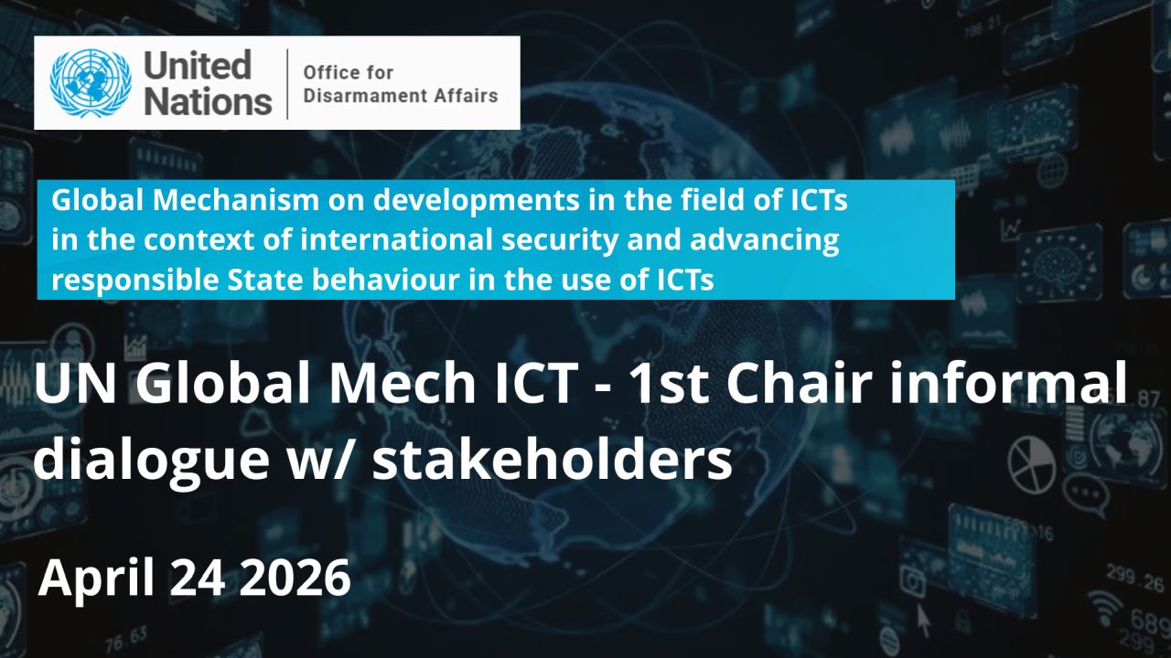 UN Global Mech ICT- 1st Chair informal dialogue w/ stakeholders image