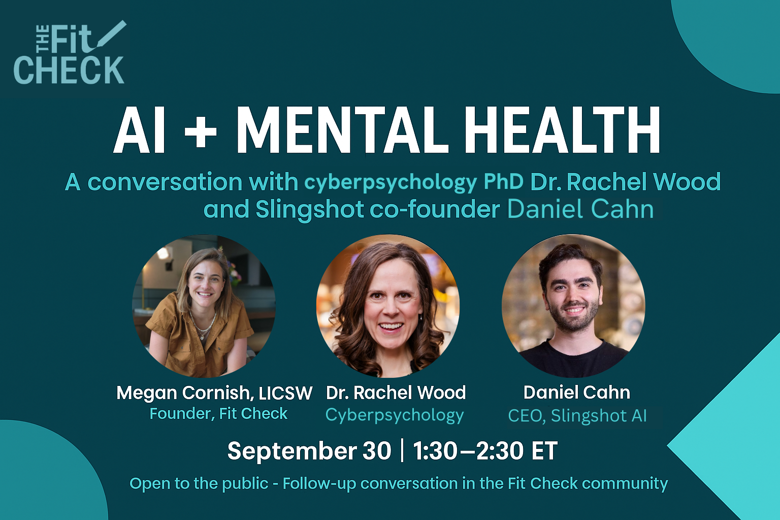 AI + Mental Health: A conversation with cyberpsychology expert Dr. Rachel Wood and Slingshot co-founder Daniel Cahn image