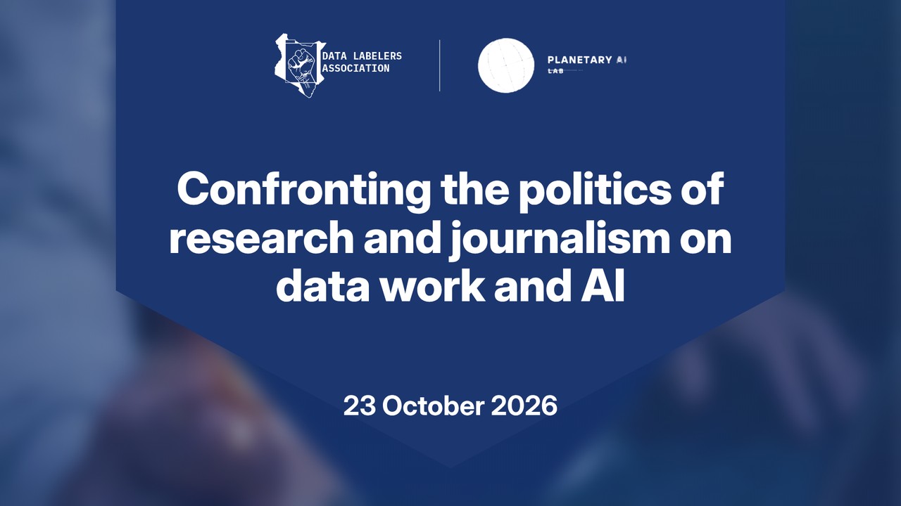 Confronting the politics of research and journalism on data work and AI