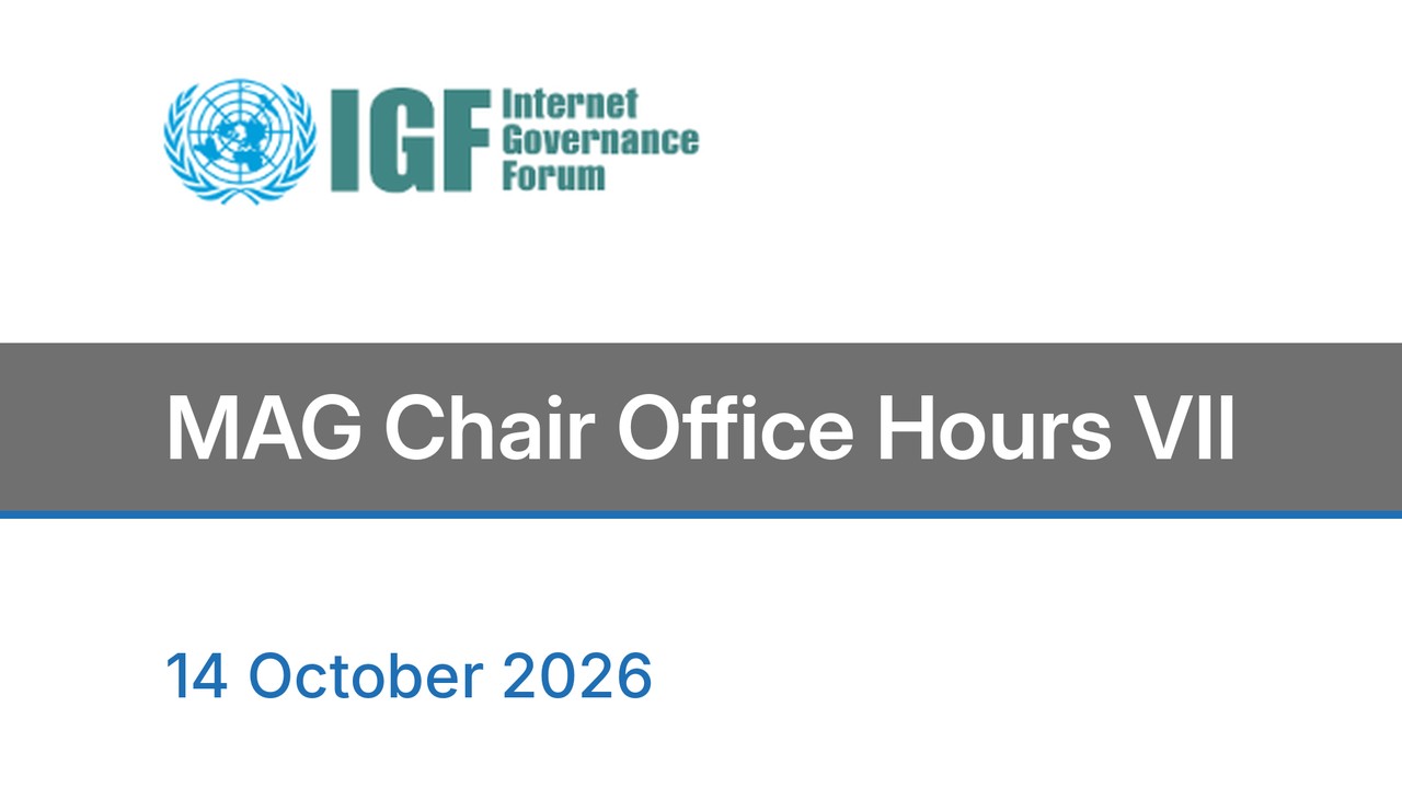 MAG Chair Office Hours VII