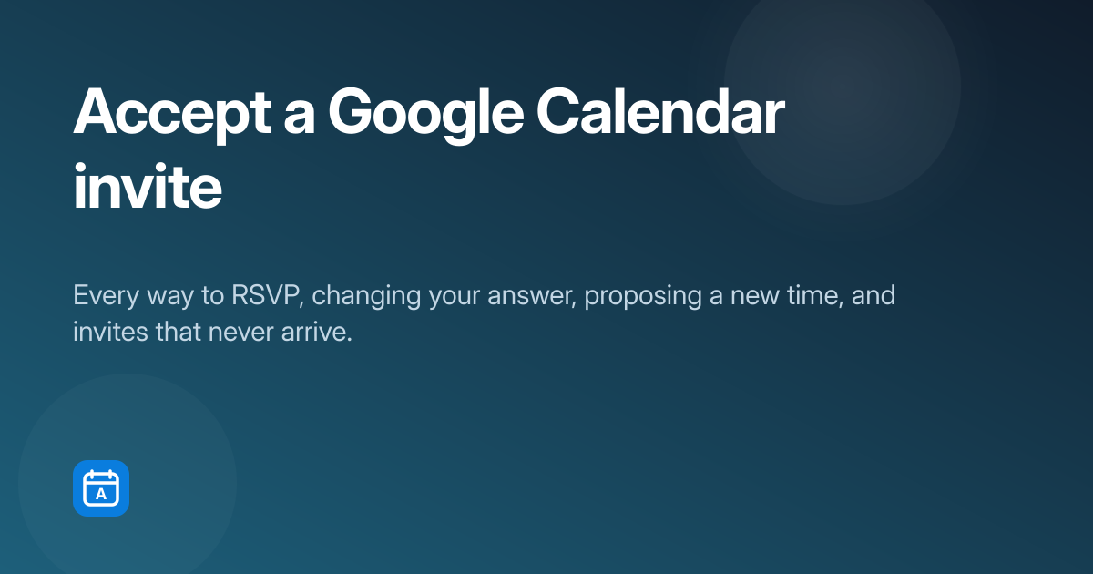 How to Accept a Google Calendar Invite