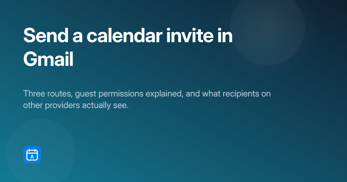 How to Send a Calendar Invite in Gmail