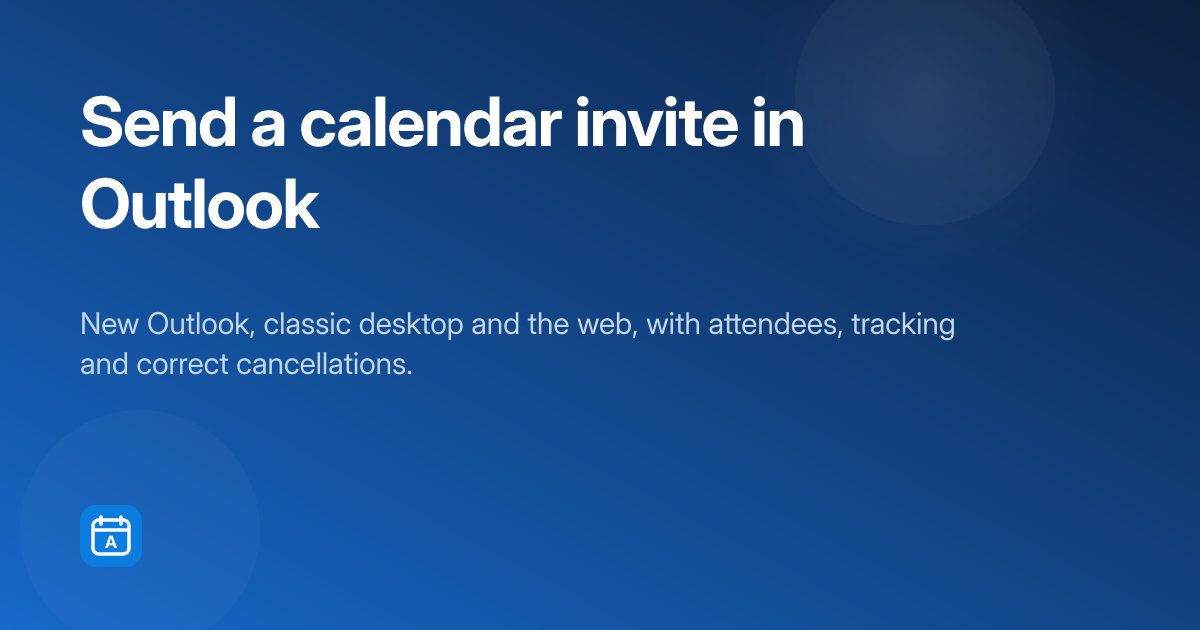 How to Send a Calendar Invite in Outlook