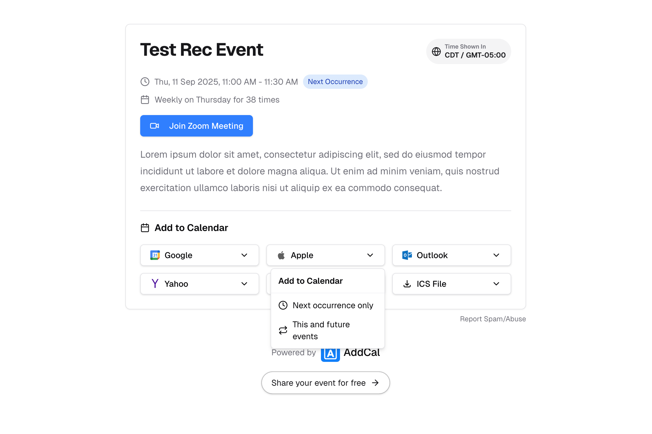Enhanced Recurrence Handling